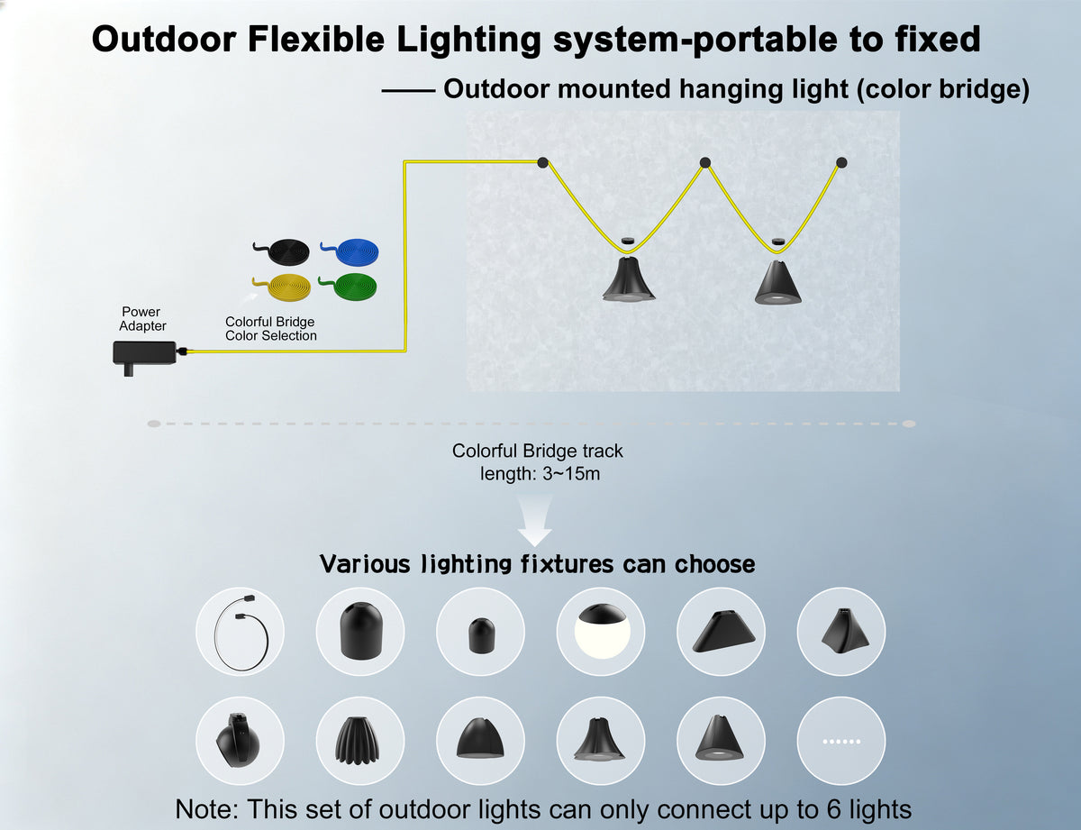 Outdoor mounted hanging light (color bridge)