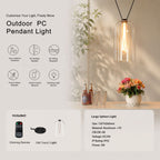Outdoor Bell PC Pendant Light | Weatherproof Vintage Patio Hanging Lamp