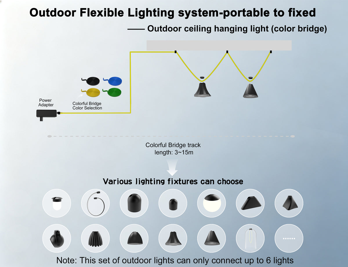 Outdoor ceiling hanging light (color bridge)