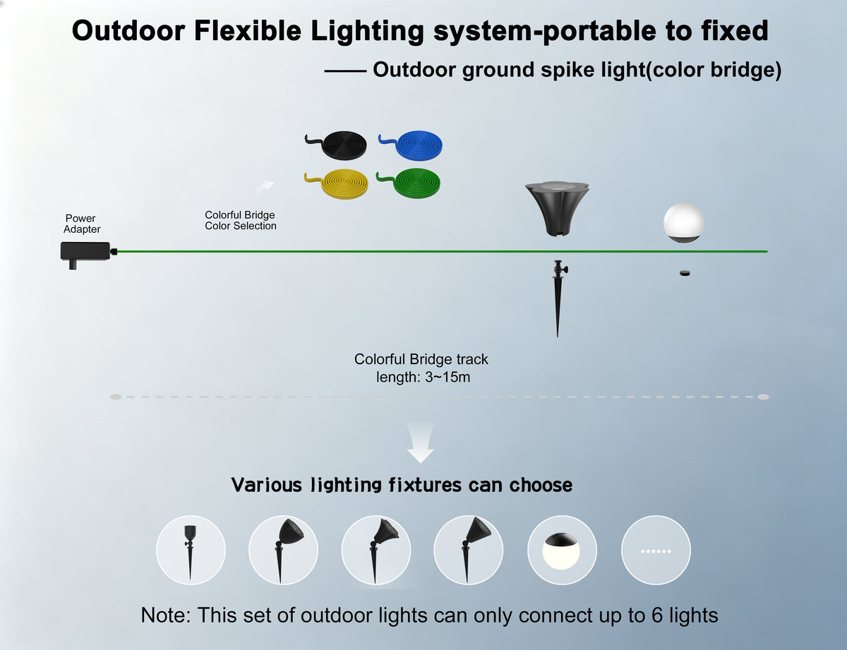 Outdoor ground spike light(color bridge)